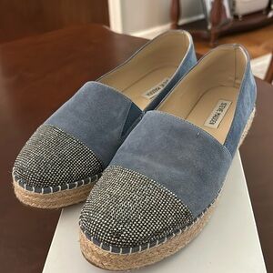 Steve Madden Espadrille in Blue Suede, Size 10